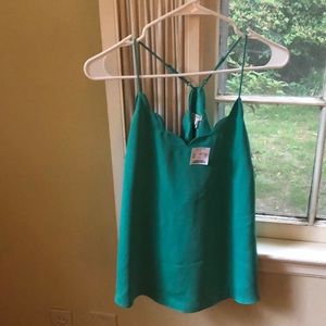 J Crew scalloped tank NWT